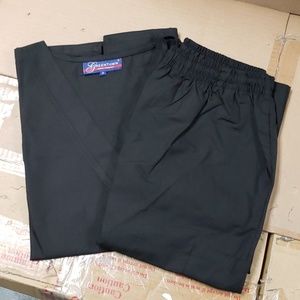 Green Town Unisex Men & Women V Neck Medical Scrub